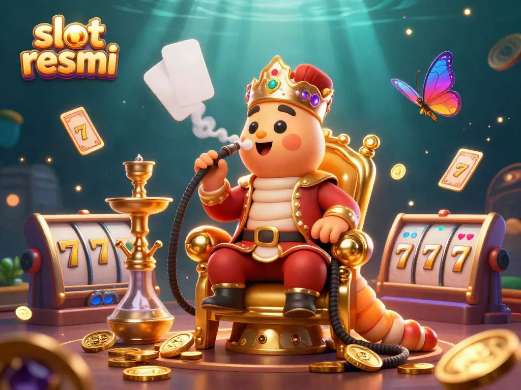 Experience the excitement of 'slot resmi' with vibrant illustrations of slot games and casino elements.